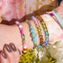 Himmelblau | Silber | Glühwürmchen-Glas-Kaskadenarmband